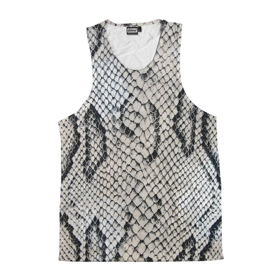 White Snake Skin Tank Top