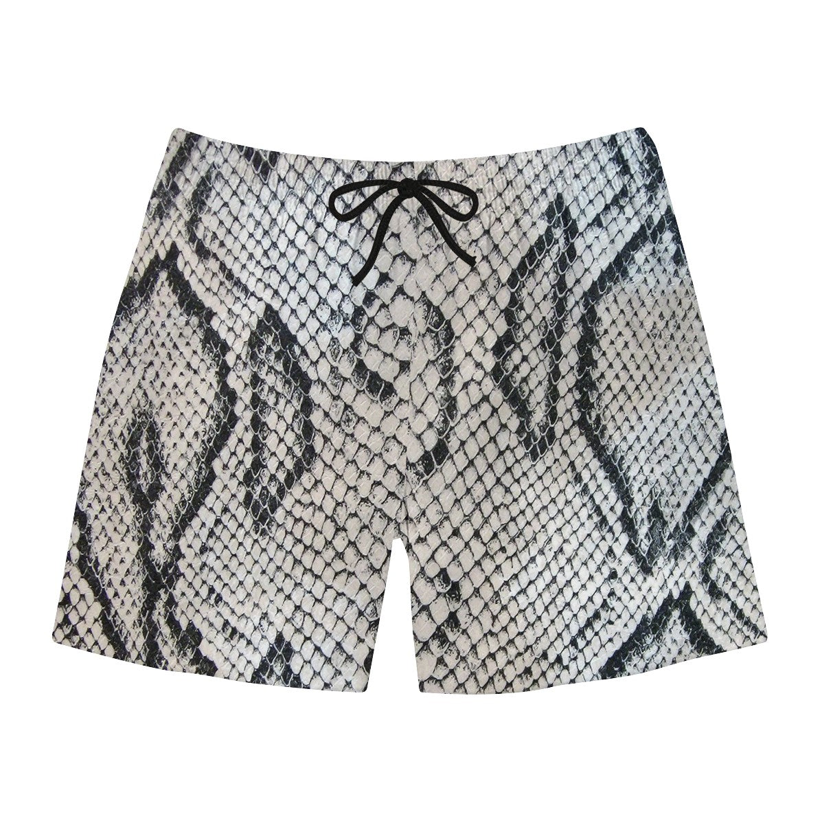 White Snake Skin Swim Trunks