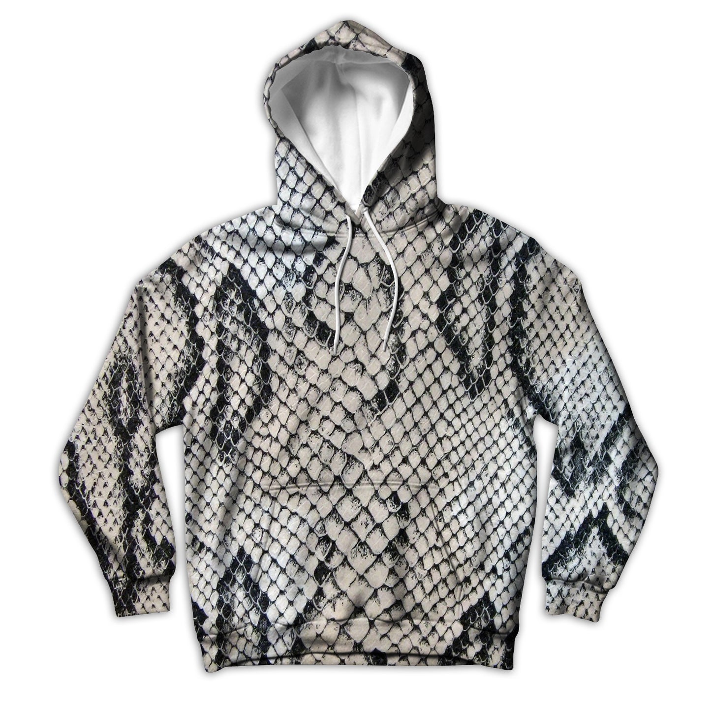 White Snake Skin Unisex Hoodie