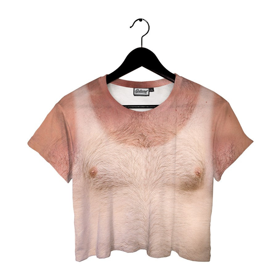 Tan Lines Sexy Chest Cotton Crop Tee