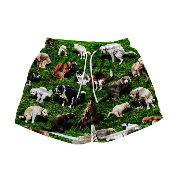 Pooping Dog Mesh Short