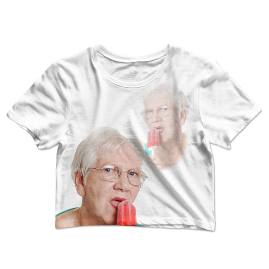 Popsicle Grandma Cotton Crop Tee