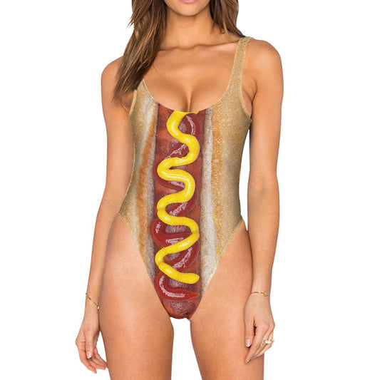 Hot Dog Swimsuit - High Legged