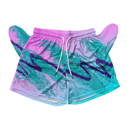 90's Swoosh Vaporwave Mesh Shorts