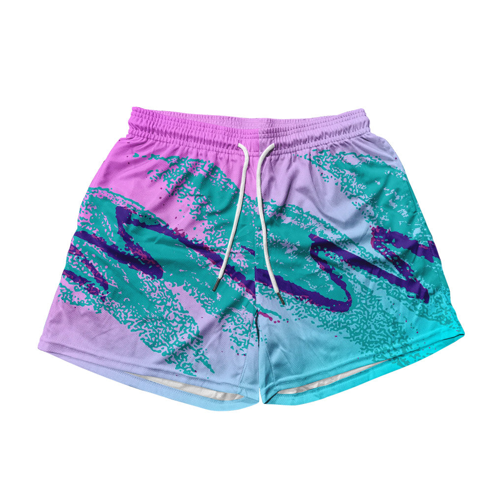 90's Swoosh Vaporwave Mesh Shorts