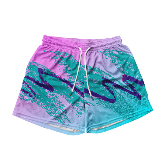 90's Swoosh Vaporwave Mesh Shorts