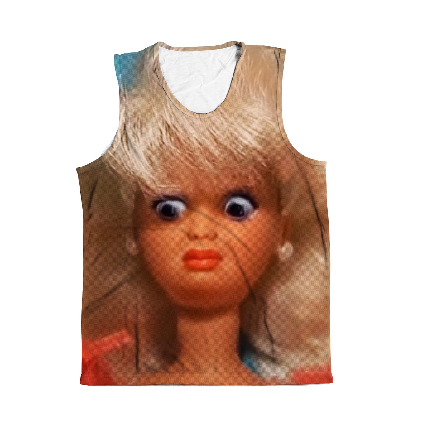 Disgust Barbie Face Sleeveless Tee