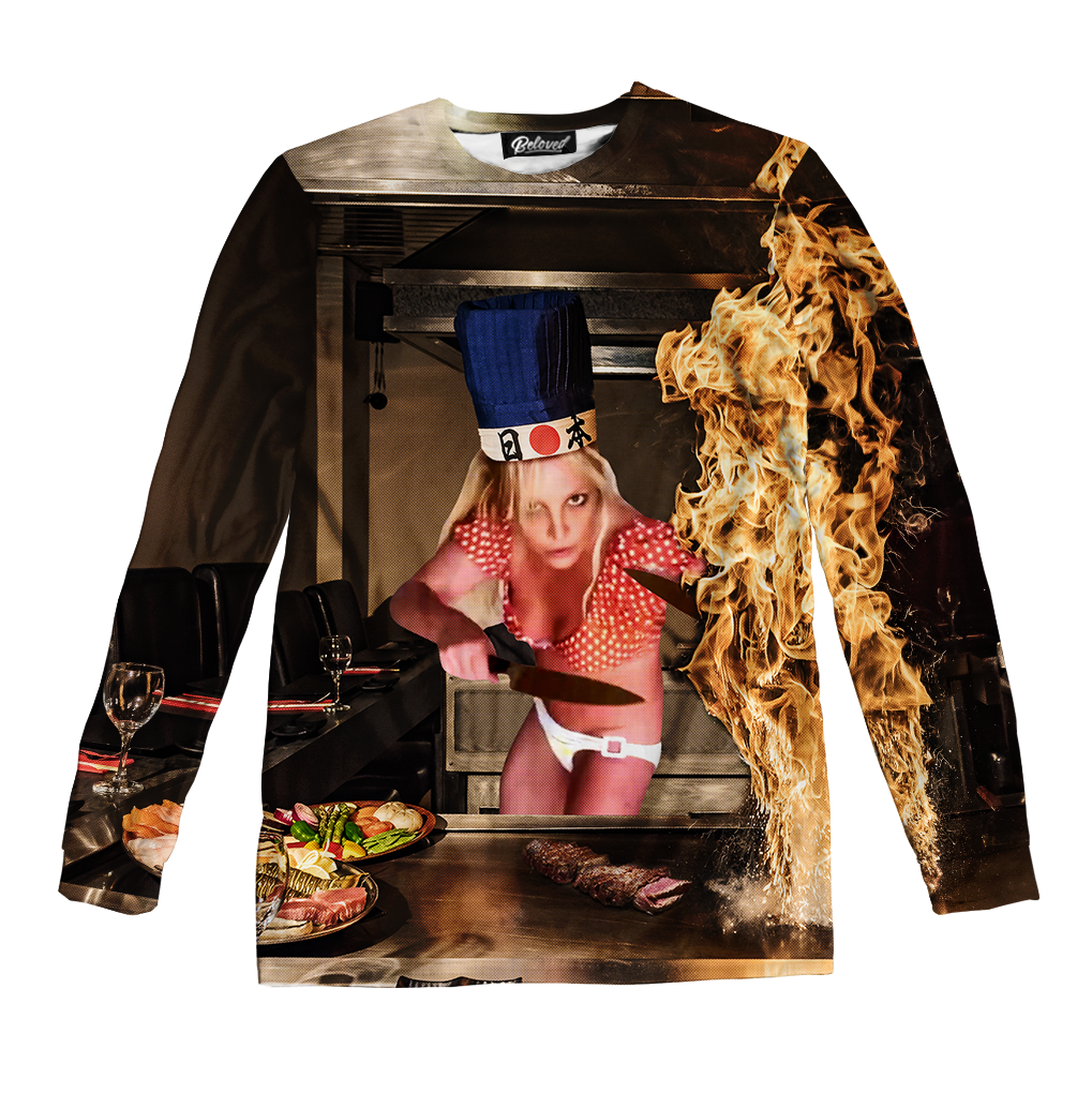 Hibachi Chef Spear Unisex Long Sleeve Tee