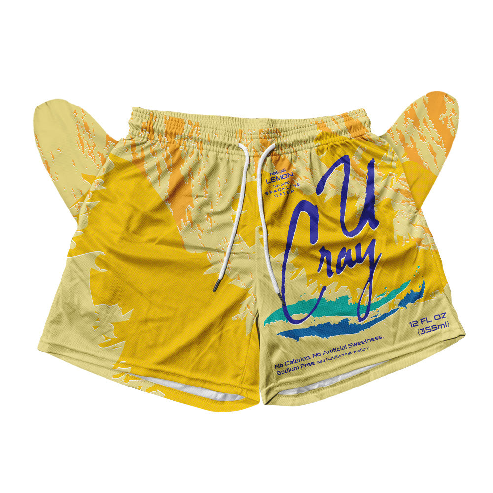 Lemon Sparkling Water Mesh Short