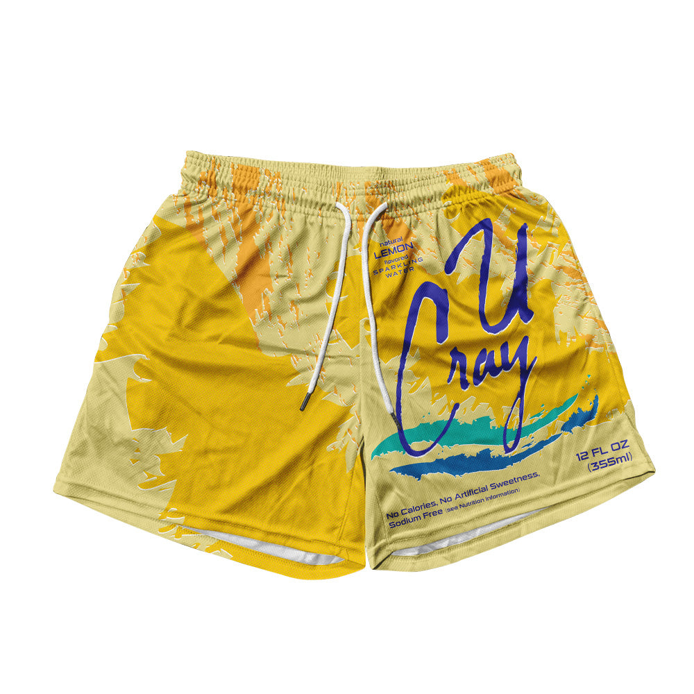 Lemon Sparkling Water Mesh Short