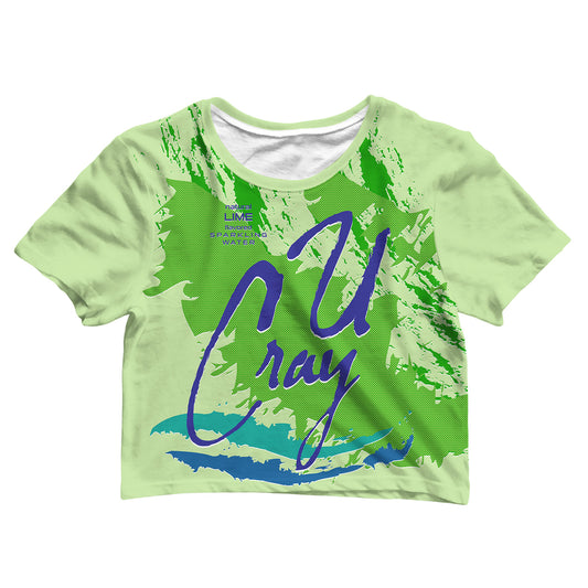 Lime Sparkling Water Cotton Crop Tee