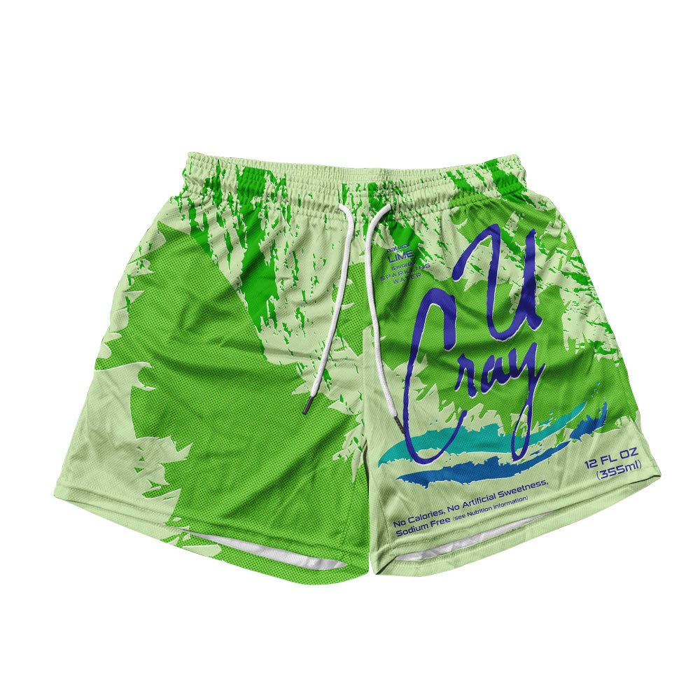 Lime Sparkling Water Mesh Short