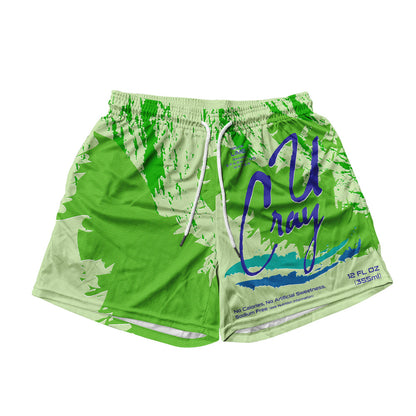 Lime Sparkling Water Mesh Short