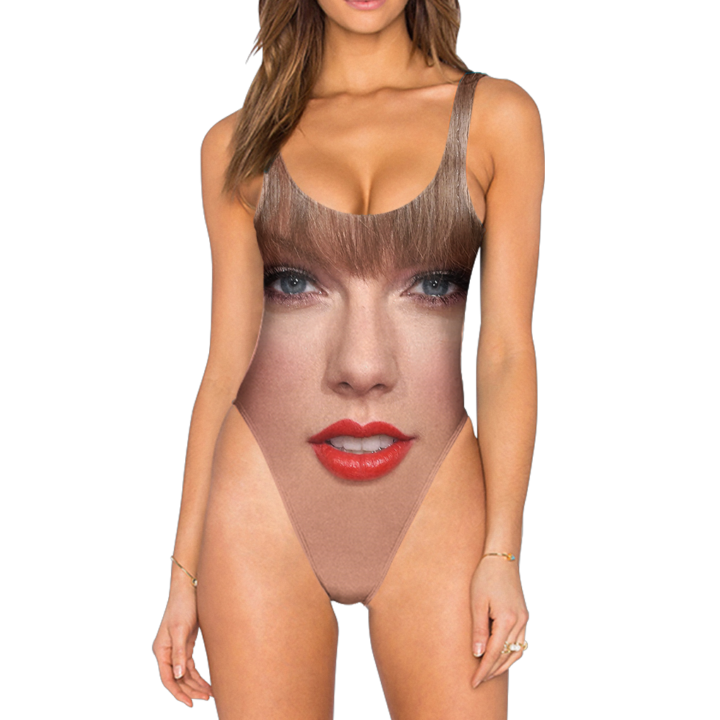 Taylor's Face High Waist Swimsuit