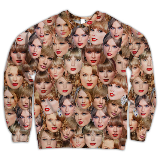 Taylor Allover Face Unisex Sweatshirt