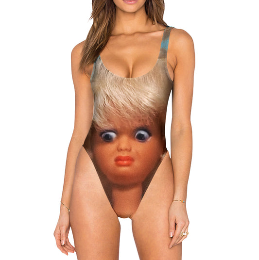Disgust Barbie Swimsuit High Legged