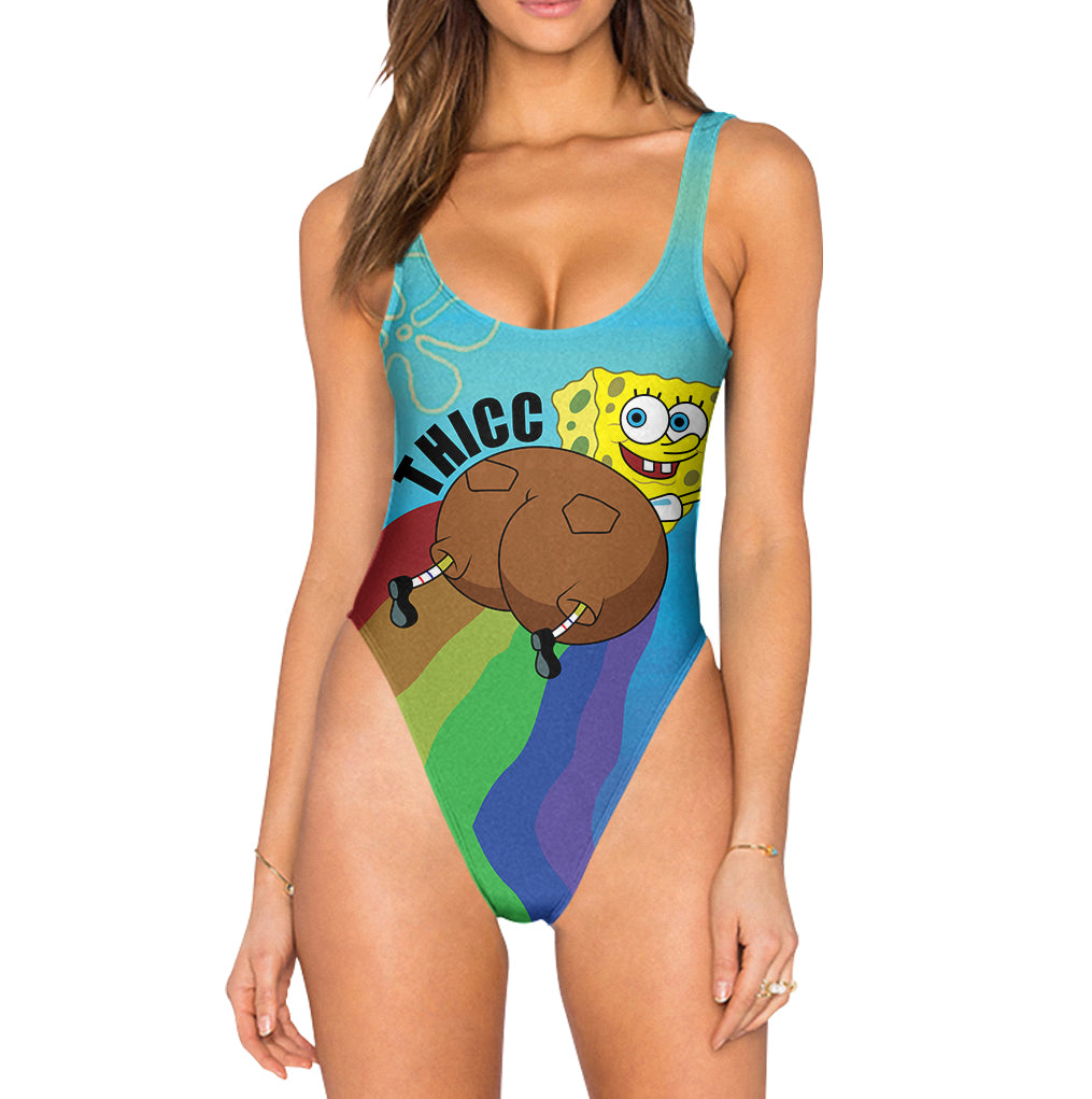 Thicc Sponge Swimsuit High Legged