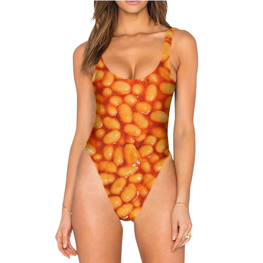 Baked Beans Swimsuit High Legged