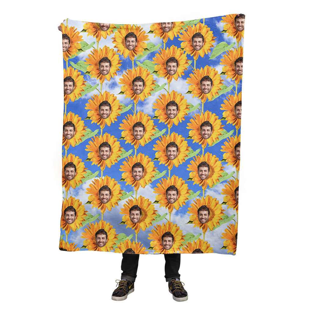 Sunflower Pattern Custom Blanket