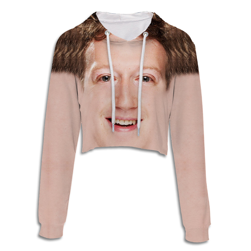 Mark Zuckerberg Crop Hoodie