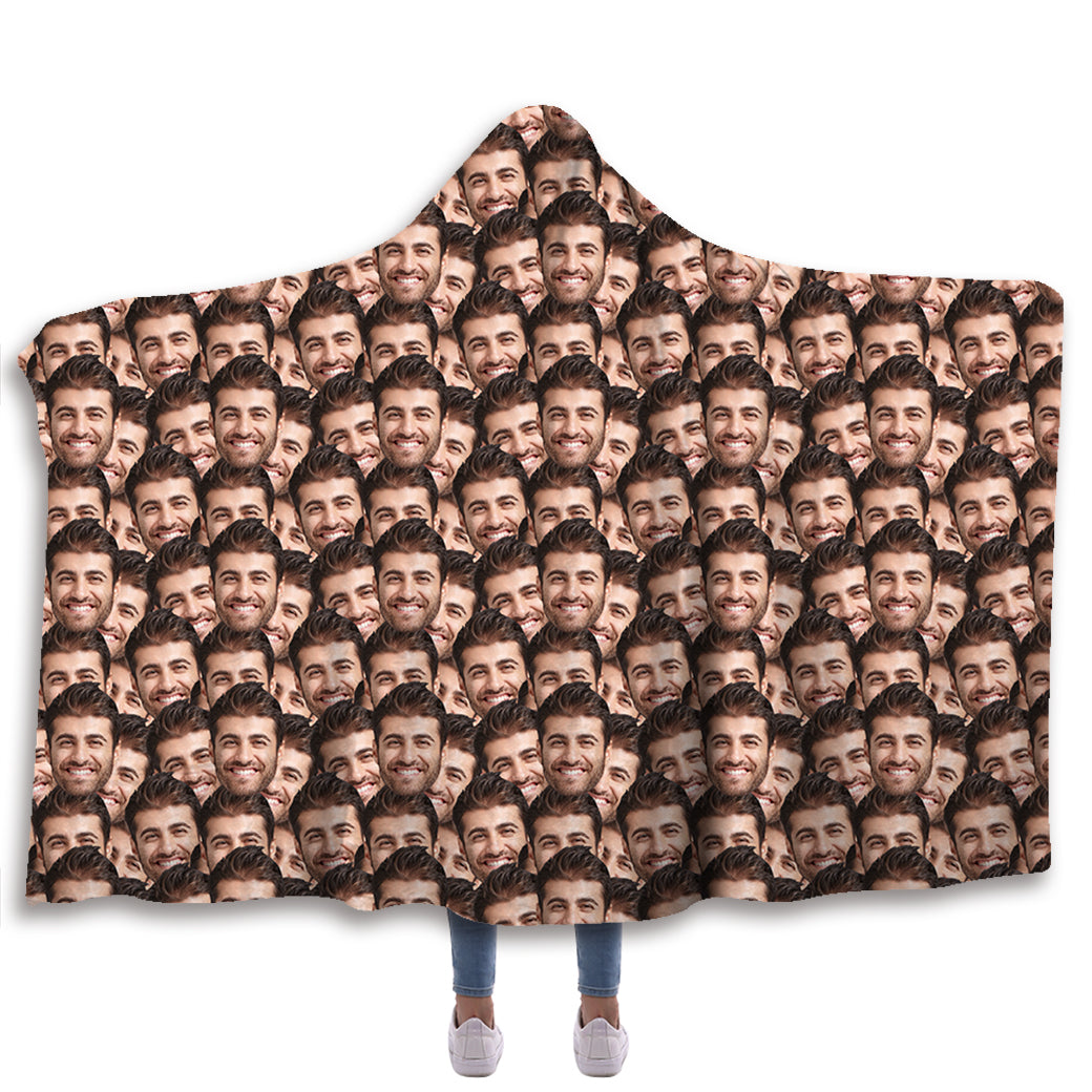 Allover Face Custom Hooded Blanket