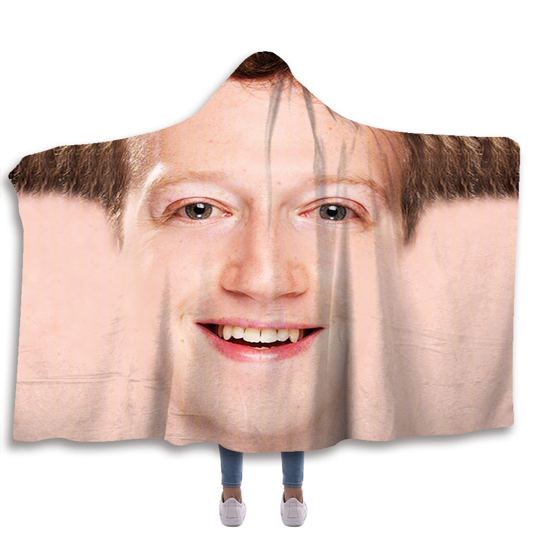 Mark Zuckerberg Hooded Blanket