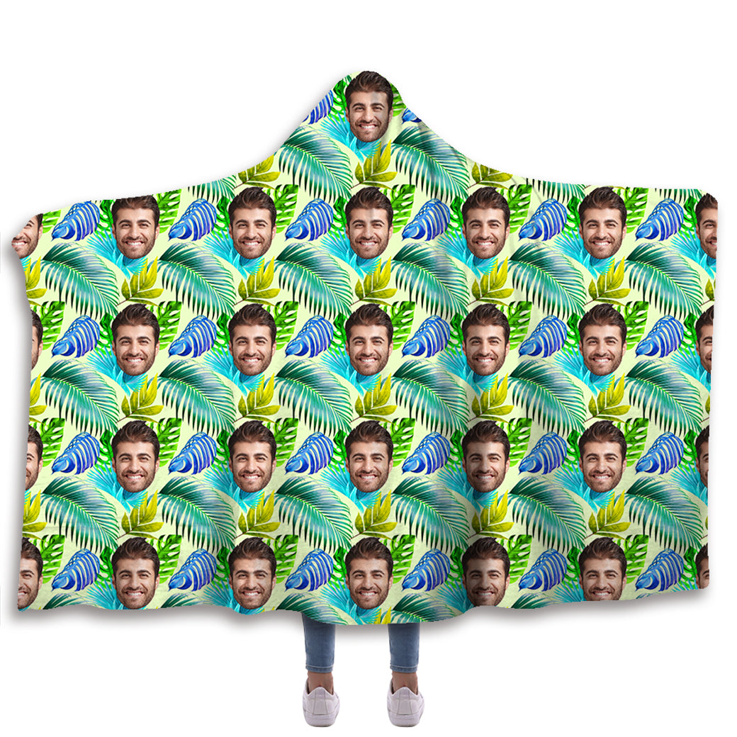Tropical Custom Hooded Blanket