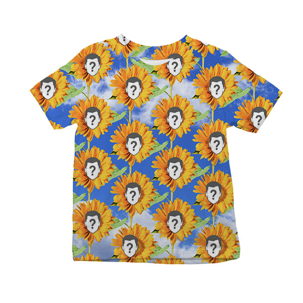 Sunflower Pattern Custom Kids Tee