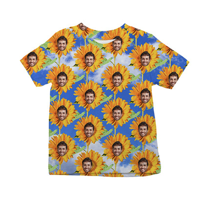 Sunflower Pattern Custom Kids Tee