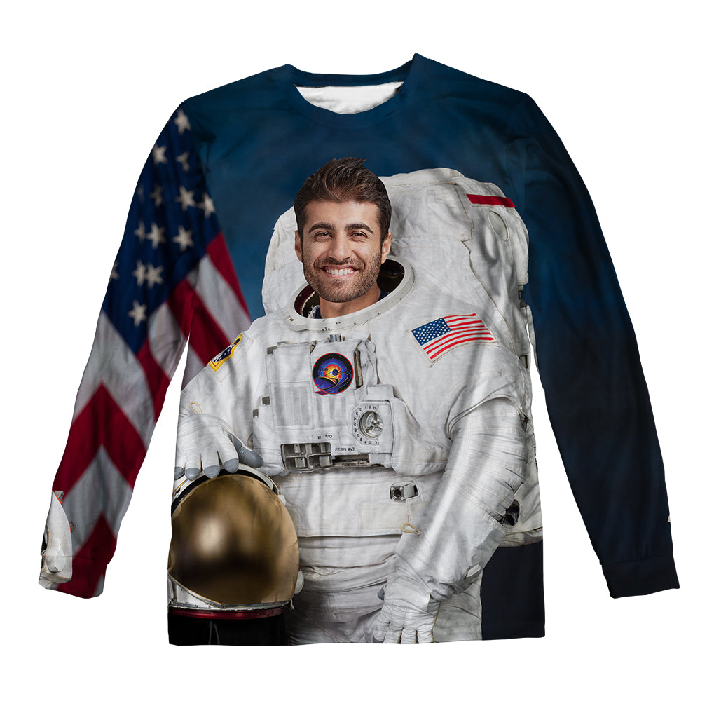 Astronaut Custom Unisex Long Sleeve Tee