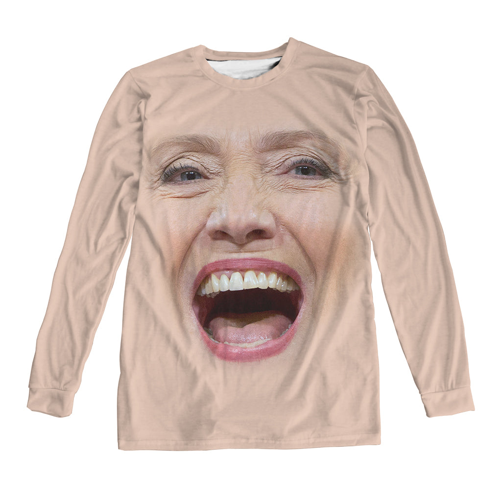 Hillary Face Unisex Long Sleeve Tee