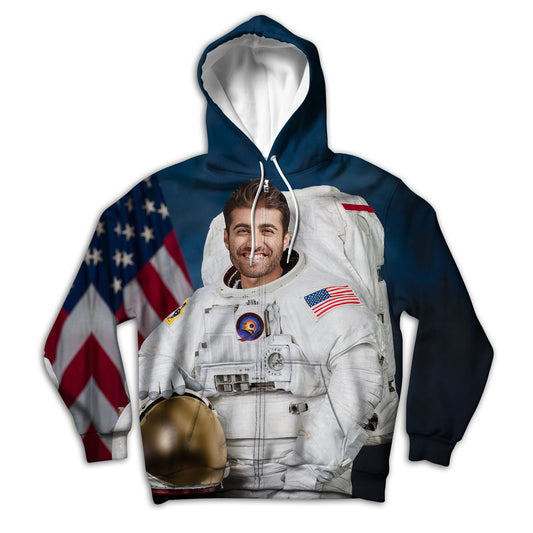 Astronaut Custom Unisex Zip Up Hoodie