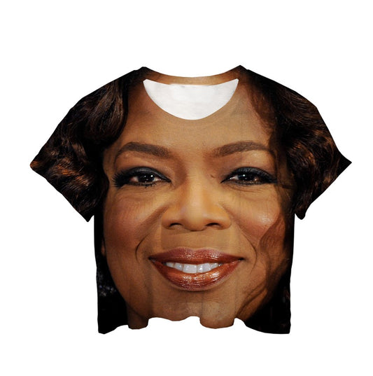 Oprah Face Cotton Crop Tee