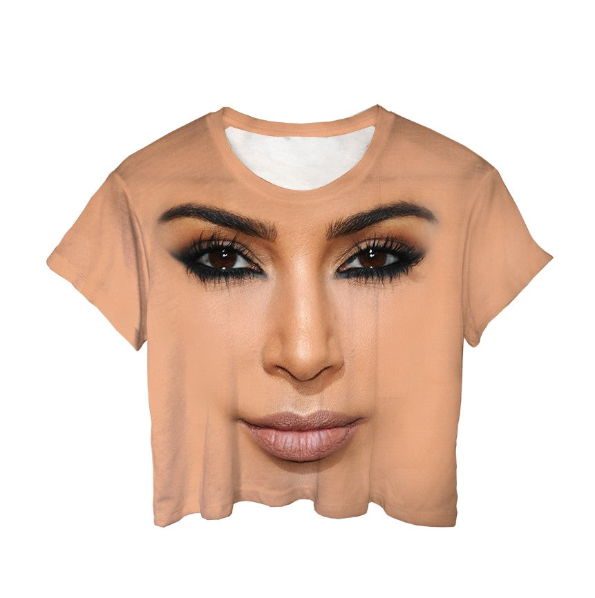 Kim Kardashian Cotton Crop Tee