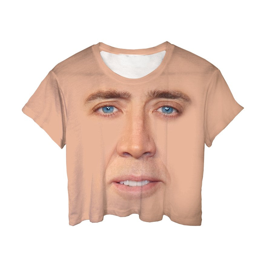 Cage Face Cotton Crop Tee