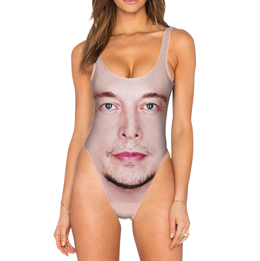 Elon Musk High Waist Swimsuit