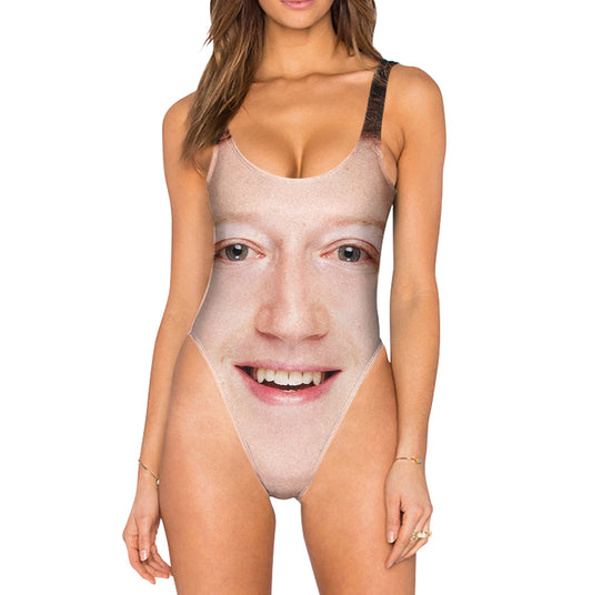 Mark Zuckerberg High Waist Swimsuit