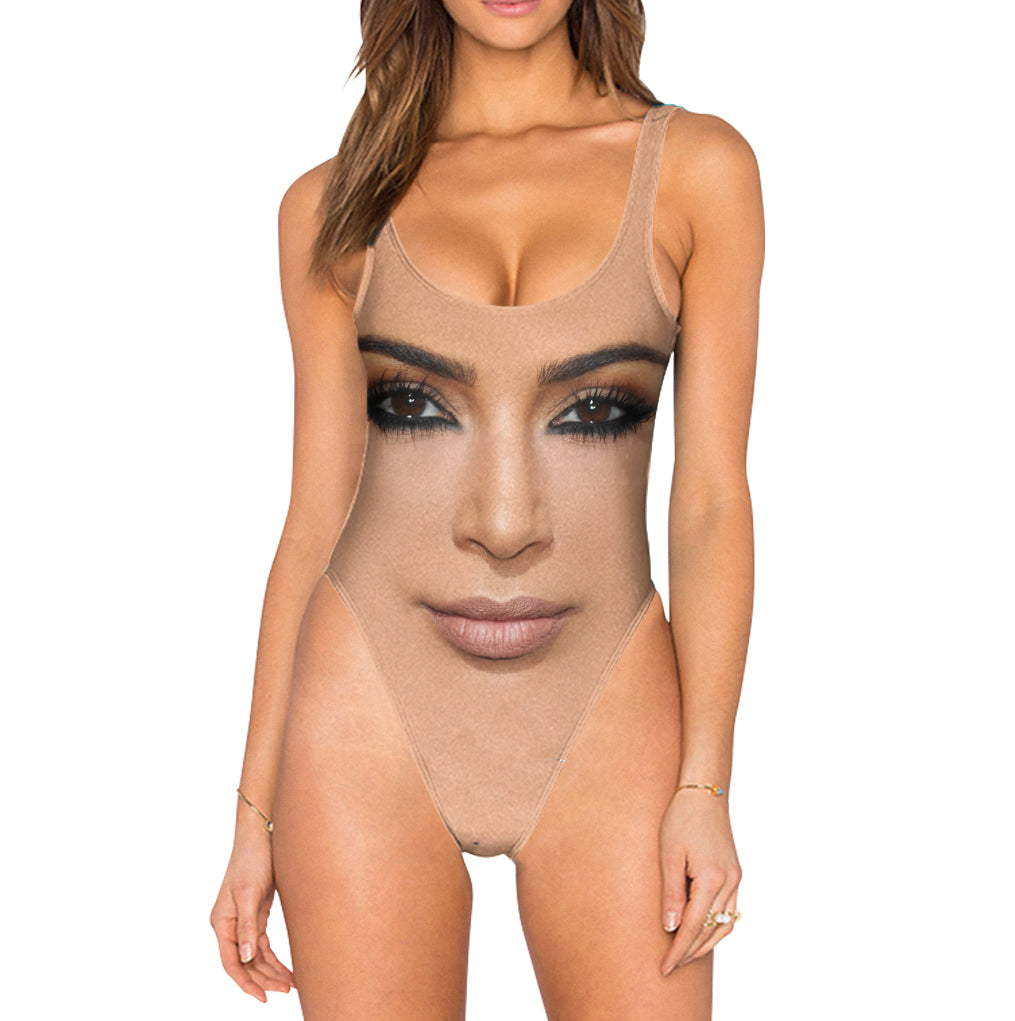 Kim Kardashian High Waist Swimsuit