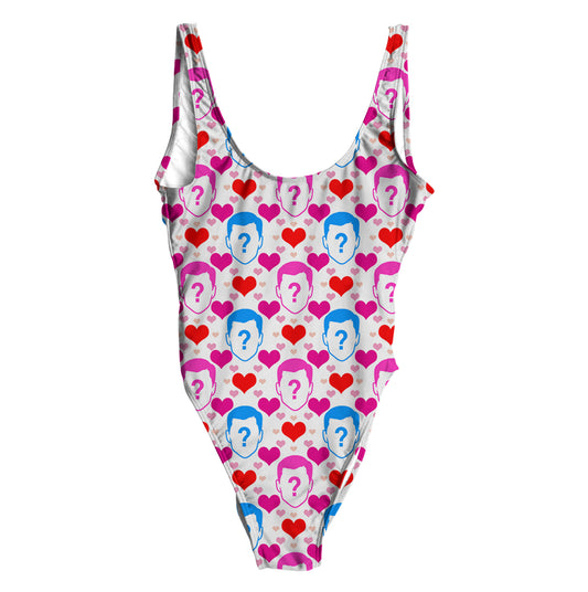 Face And Heart Custom One-Piece Swimsuit