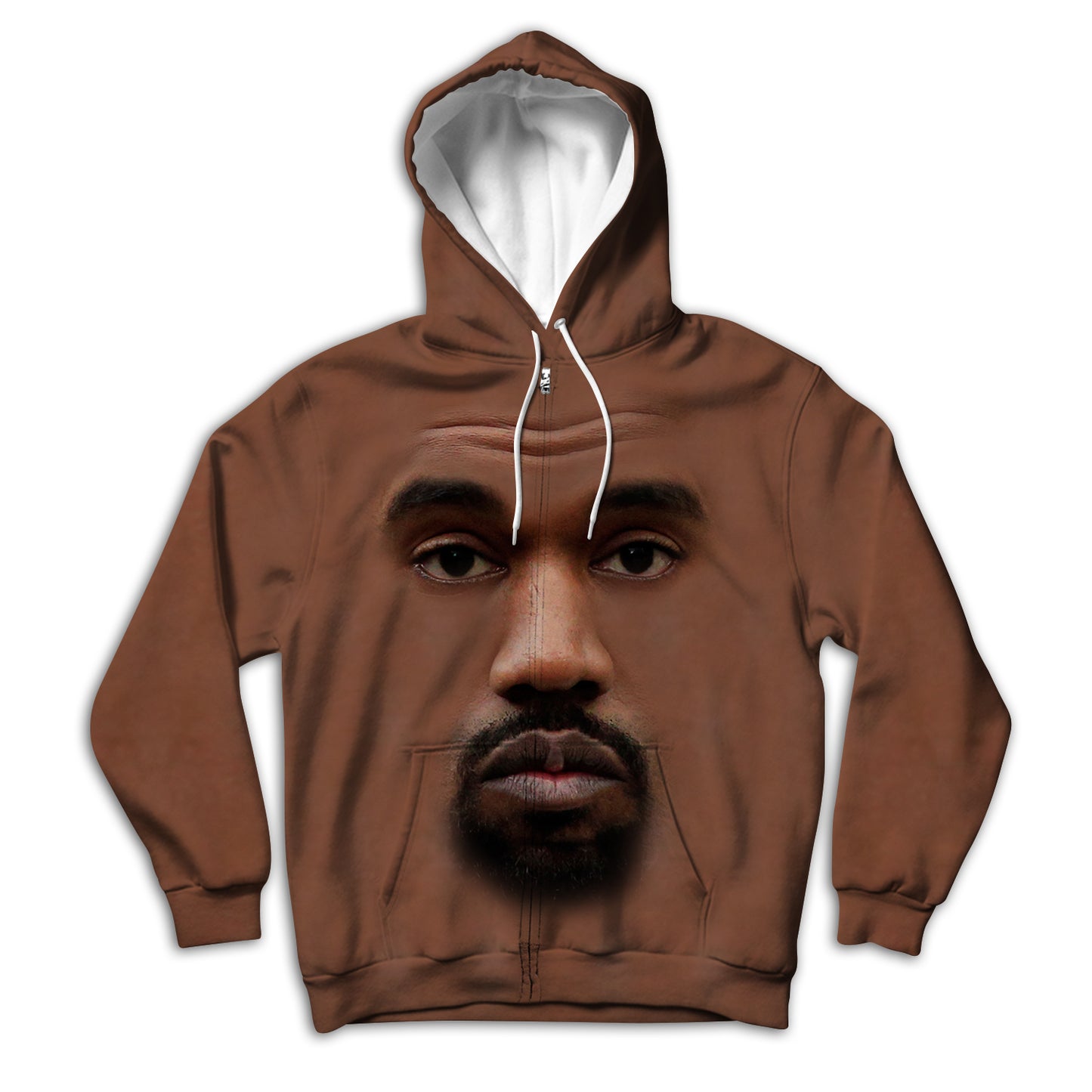 Kanye Face Unisex Zip Up Hoodie