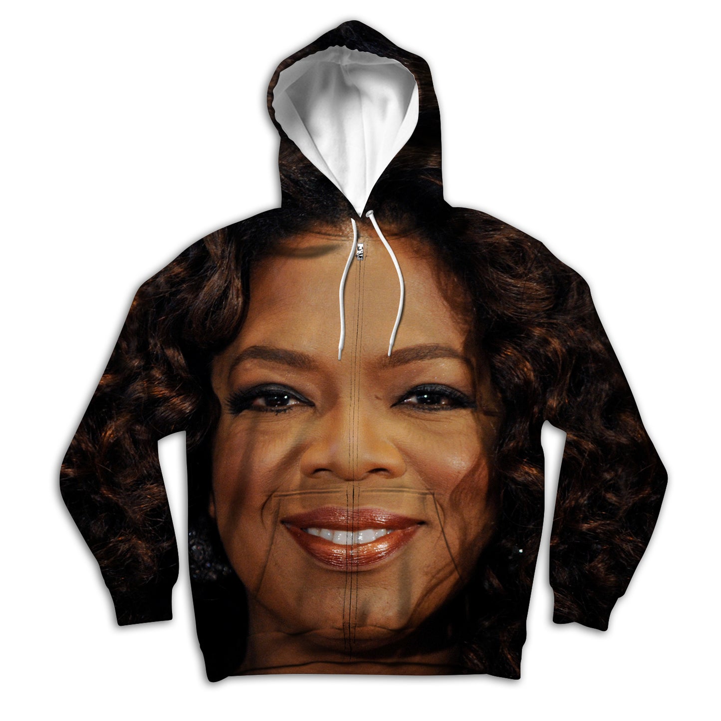 Oprah Face Unisex Zip Up Hoodie