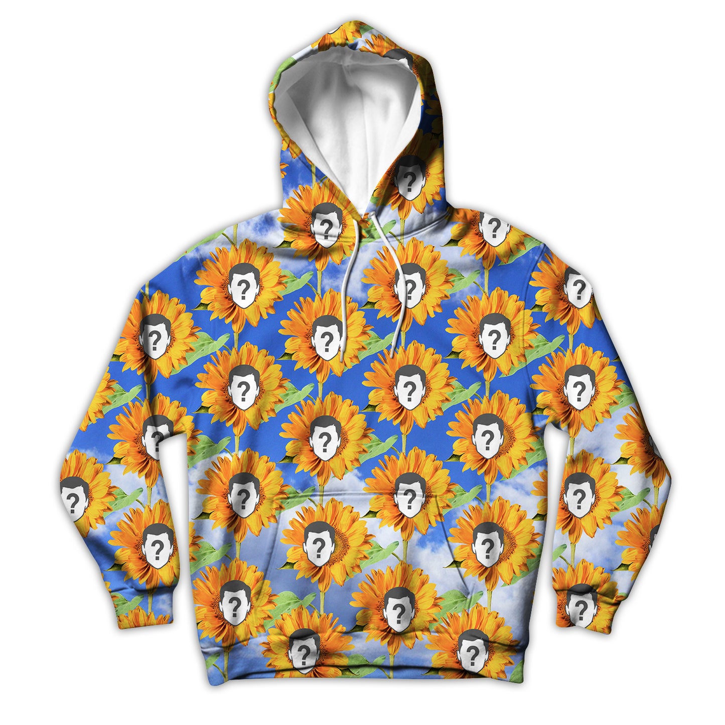 Sunflower Pattern Custom Unisex Hoodie