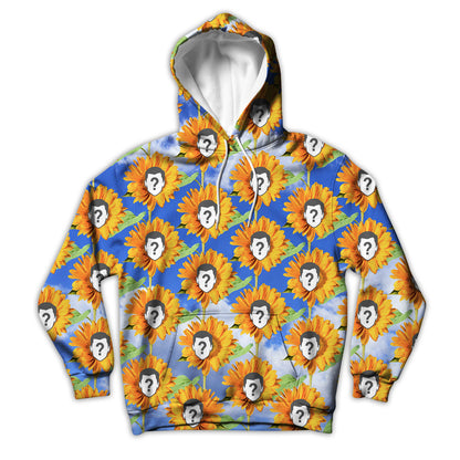 Sunflower Pattern Custom Unisex Hoodie