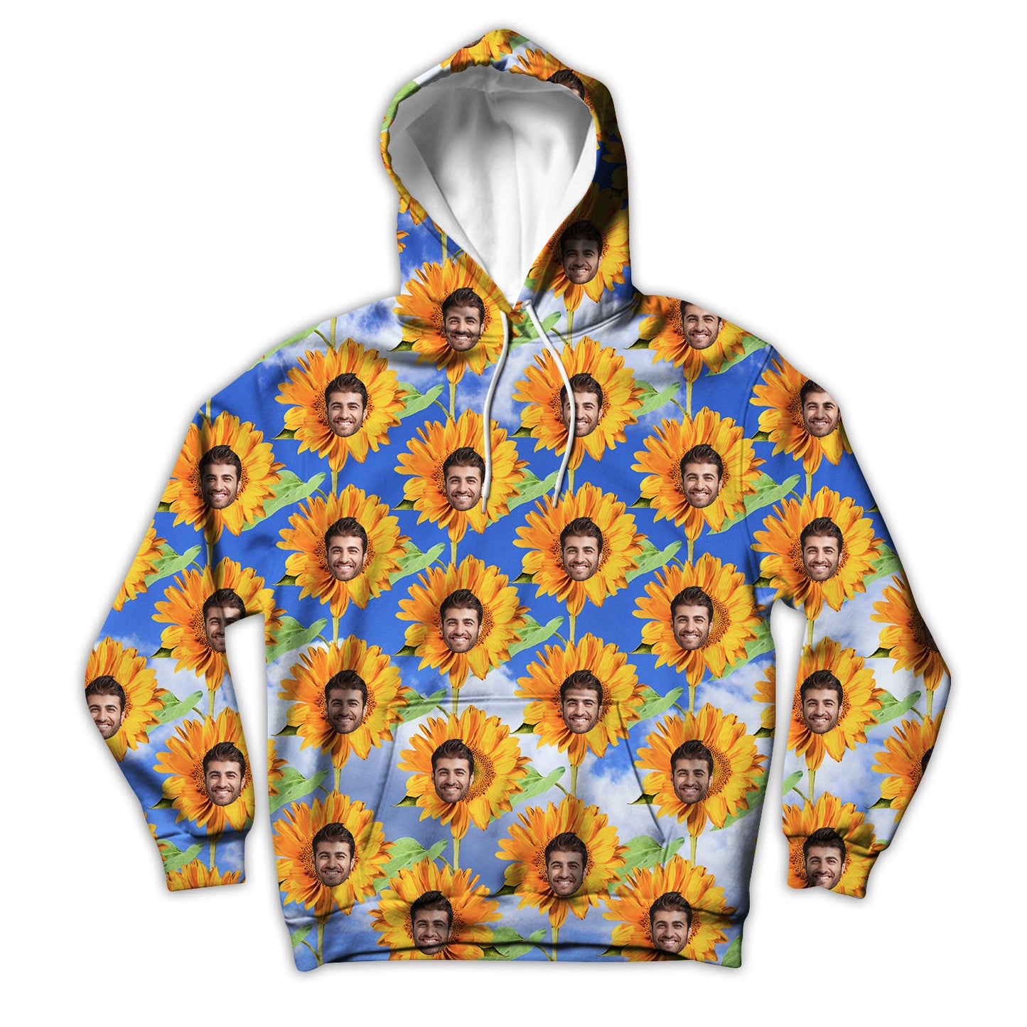 Sunflower Pattern Custom Unisex Hoodie