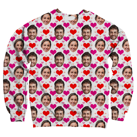 Face And Heart Custom Unisex Sweatshirt