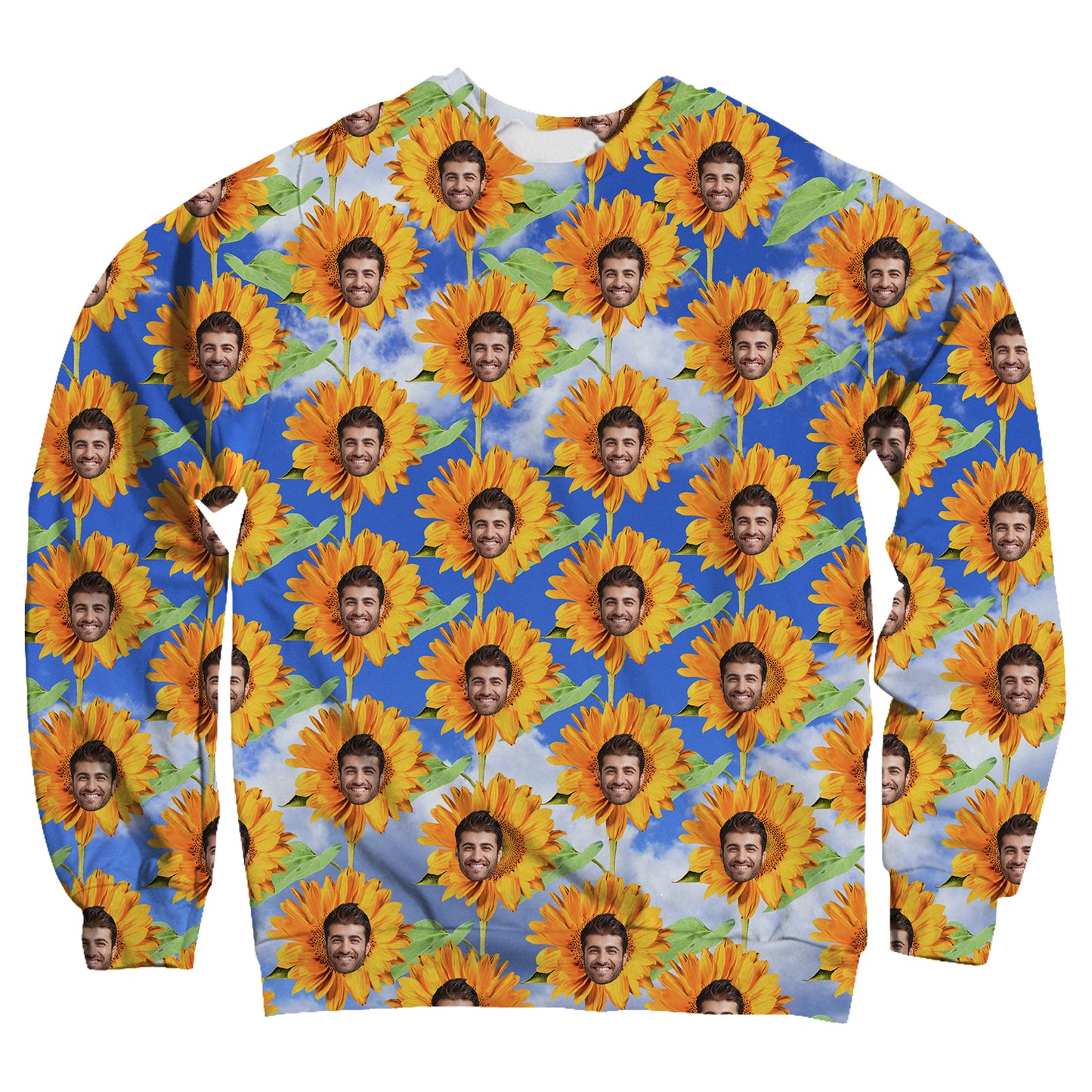 Sunflower Pattern Custom Unisex Sweatshirt